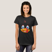 Silly Turkey Face Thanksgiving  for adult and boys T-shirt (Voorkant volledig)
