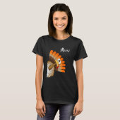 Silly Turkey Meow Thanksgiving Cartoon Humor Graph T-shirt (Voorkant volledig)