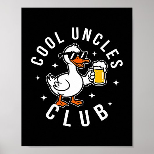 Silly Uncle Goose Cool Uncles Club Shirt Men Uncle Poster (Voorkant)