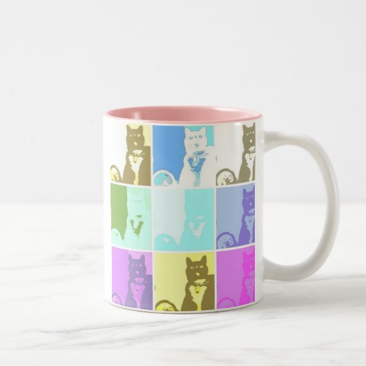    SillyKittyMUG Tweekleurige Koffiemok (Rechts)