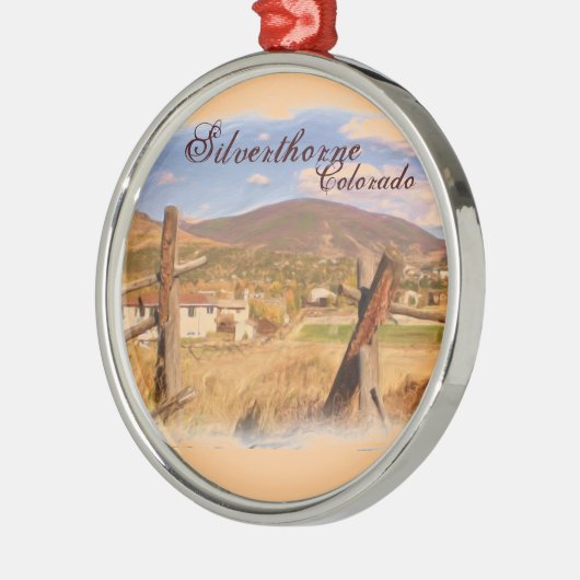 Silniettemin Colorado rustic scène ornament (Links)