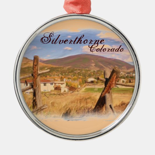 Silniettemin Colorado rustic scène ornament (Voorkant)