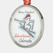 Silniettemin Colorado santa skier pet ornament (Links)