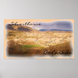 Silniettemin Colorado schilderachtig poster