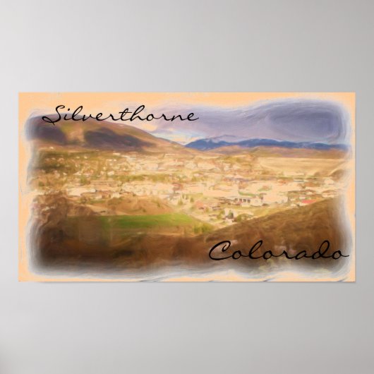 Silniettemin Colorado schilderachtig poster (Voorkant)