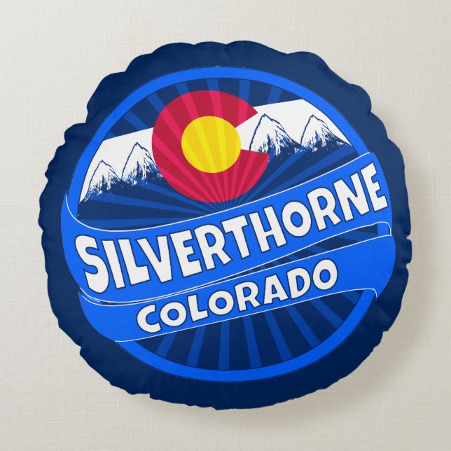 Silniettemin orne Colorado-berg barst kussen uit (Voorkant)