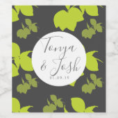 Silo Citroen en Limes Geel Grijs Bruiloft Wijn Etiket (Enkel label)