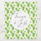Silo Lemon en Limes Yellow Green Wedding Wijn Etiket (Enkel label)