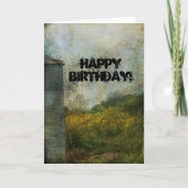 Silo, zonnebloemen, geboortedag kaart (Voorkant)