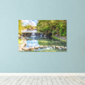 Siloam Springs Sager Creek Waterfall Canvas Afdruk (Insitu (Houten vloer))