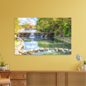 Siloam Springs Sager Creek Waterfall Canvas Afdruk (Insitu (Woonkamer))