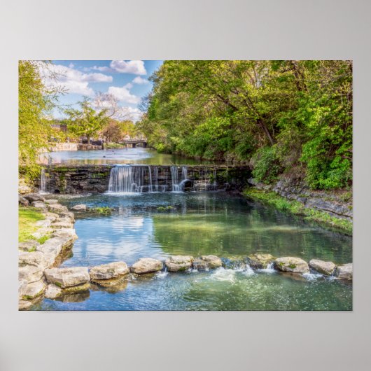 Siloam Springs Sager Creek Waterfall Poster (Voorkant)
