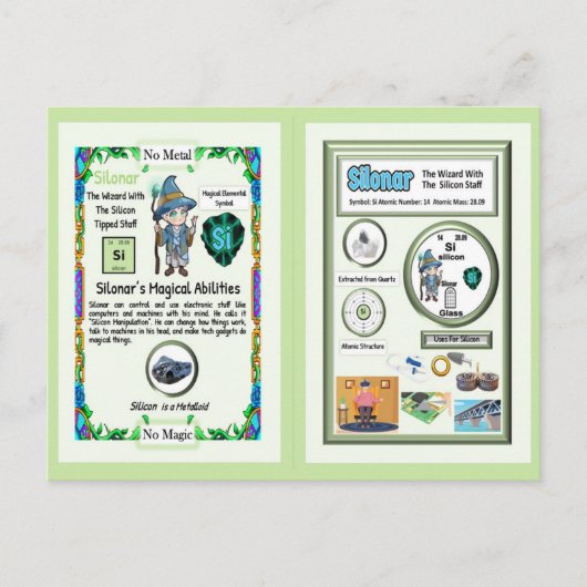 Silonar Wizard - Silicium Element Briefkaart (Voorkant)