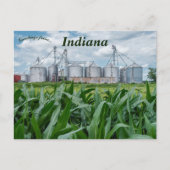 Silos en een korenveld in Indiana Briefkaart (Voorkant)