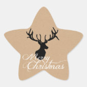 Silouette Herten Kerst stickers (Voorkant)