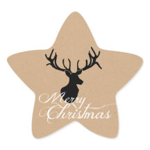 Silouette Herten Kerst stickers