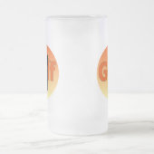 Silouhette van Golfer Matglas Bierpul (Center)