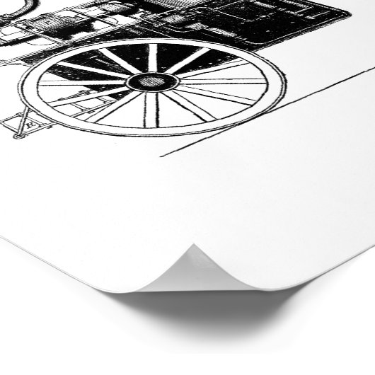 Silsby 1858 Steam Fire Engine Poster (Hoek)