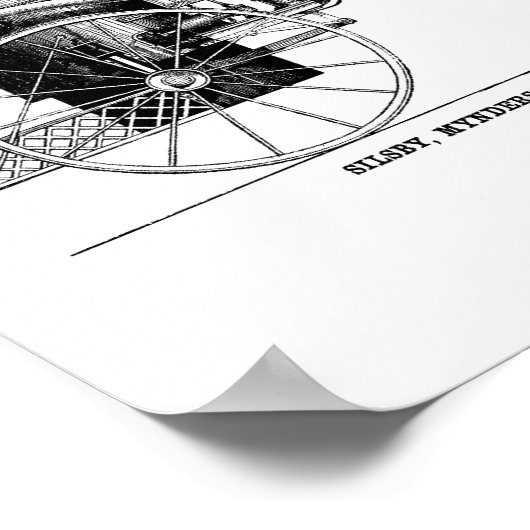 Silsby Rotary Steam Fire Engine Poster (Hoek)