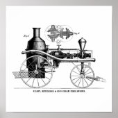 Silsby Rotary Steam Fire Engine Poster (Voorkant)