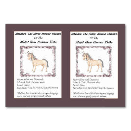 Silubhra The Silver Horned Unicorn Trading Card Kaart