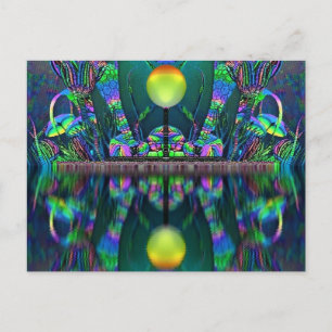 Silurian Wereldbol Fantasy Art Post Card Briefkaart