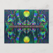 Silurian Wereldbol Fantasy Art Post Card Briefkaart (Voorkant)