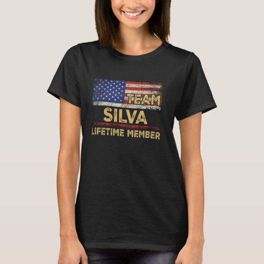 Silva Achternaam Shirt Team Silva Levenslang Lid (Voorkant)