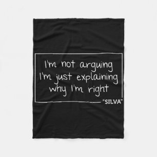 Silva Cadeau Citaat Gepersonaliseerde Naam Grappig Fleece Deken