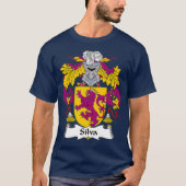 Silva Coat of Arms Family Crest T-shirt (Voorkant)