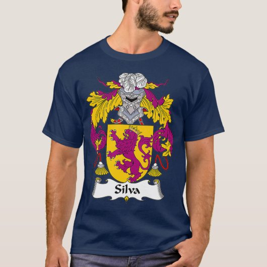 Silva Coat of Arms Family Crest T-shirt (Voorkant)