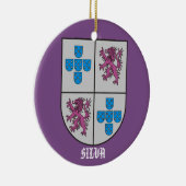 Silva Family Coat of Arms Kerstmis Keramisch Ornament (Rechts)