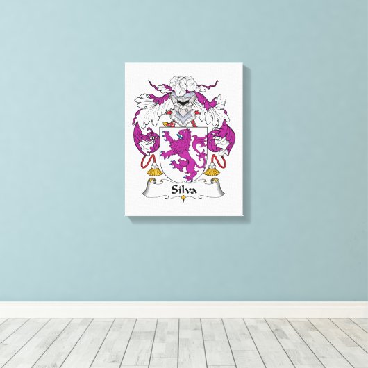 Silva Family Crest Canvas Afdruk (Insitu (Houten vloer))