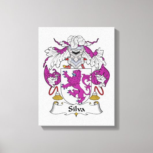 Silva Family Crest Canvas Afdruk (Voorkant)