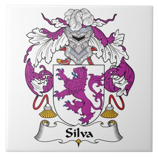 Silva Family Crest Tegeltje (Voorkant)