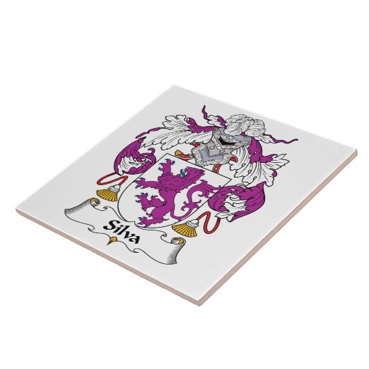 Silva Family Crest Tegeltje (Zijkant)