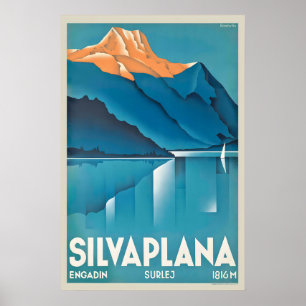 Silvaplana Engadin Surlej Zwitserse Alpen Zwitserl Poster
