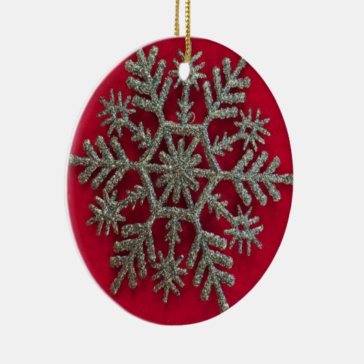 Silvar Snowflake Ceramic Ornament (Rechts)