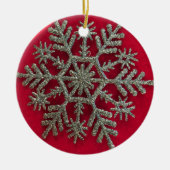 Silvar Snowflake Ceramic Ornament (Voorkant)