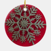 Silvar Snowflake Ceramic Ornament (Achterkant)