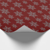 Silve Faux Glitter Sneeuwvlokken (geen echte glitt Cadeaupapier (Hoek)