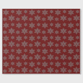 Silve Faux Glitter Sneeuwvlokken (geen echte glitt Cadeaupapier (Vlak)