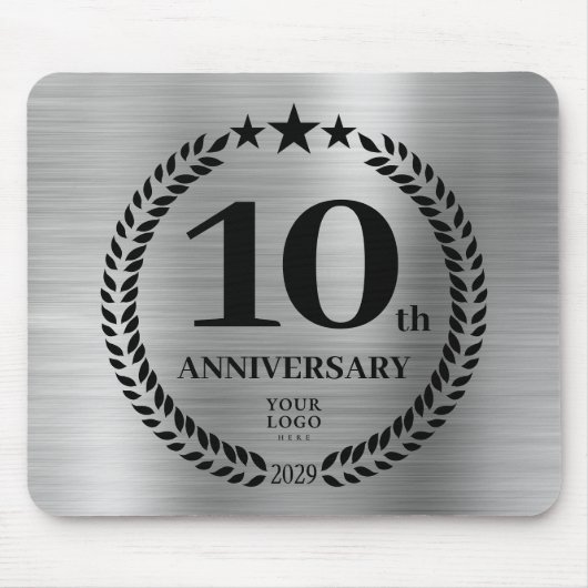 Silver 10th Business Jubileum Muismat (Voorkant)