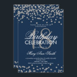 Silver 18th Birthday Glitter Confetti Navy Blue Kaart<br><div class="desc">Elegante 18e verjaardag Silver Faux Glitter Confetti Navy Blue uitnodiging sjabloon. Geweldig voor 18e verjaardagsfeestjes en meer!</div>