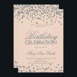 Silver 18th Birthday Glitter Confetti Roos Roze Kaart<br><div class="desc">Elegant 18th Birthday Silver Faux Glitter Confetti Roos Roze uitnodiging sjabloon. Geweldig voor 18e verjaardagsfeestjes en nog veel meer!</div>