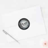 Silver 1920's Vintage Hartelijk dank Ronde Sticker (Envelop)
