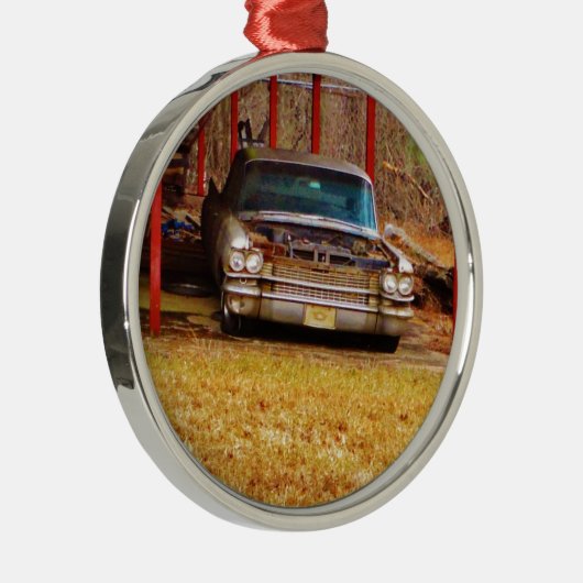 Silver 1963 Sadan Deville Metalen Ornament (Rechts)