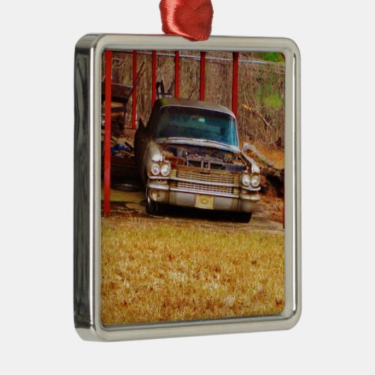 Silver 1963 Sadan Deville Metalen Ornament (Rechts)