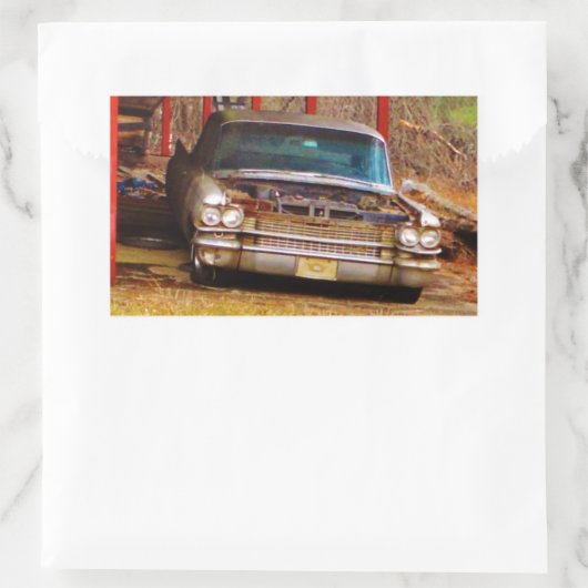 Silver 1963 Sadan Deville Rechthoekige Sticker (Tas)