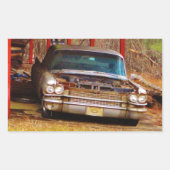 Silver 1963 Sadan Deville Rechthoekige Sticker (Voorkant)